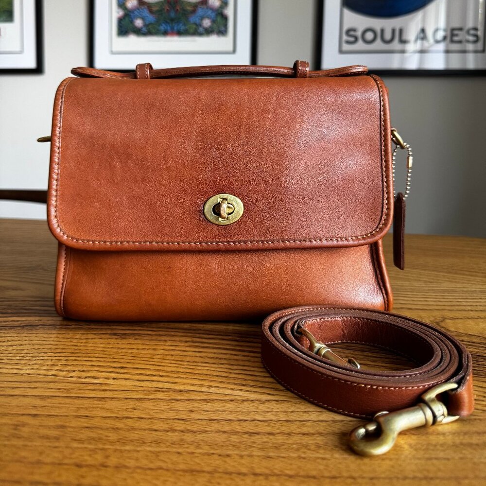 Vintage Coach Court Bag (9870) British Tan